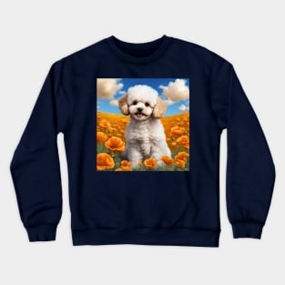 California Poppy Toy Poodle Crewneck Sweatshirt